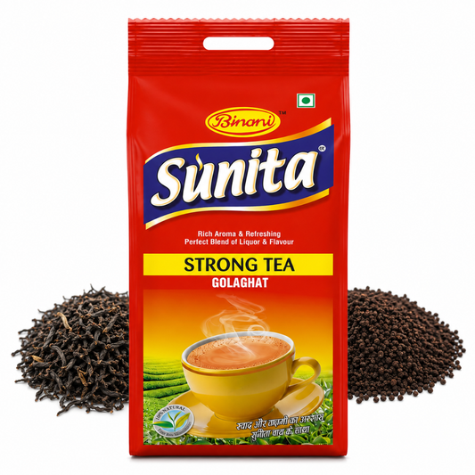 Sunita Strong Tea | Assam CTC Chai Patti | Extra Strong Kadak Chai for Everyday Use | Black Tea Powder