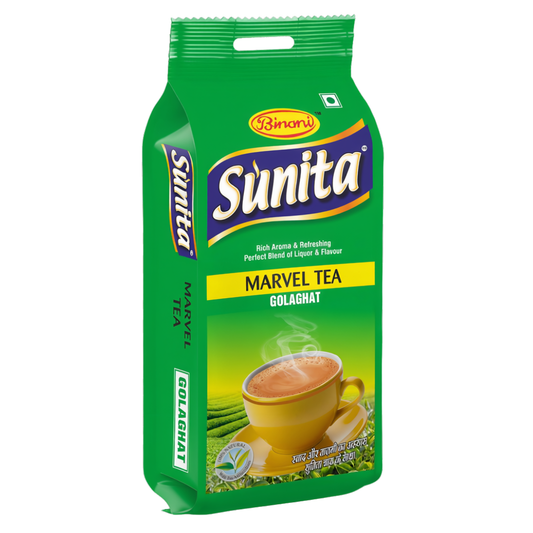 Sunita Marvel Tea 500g | Premium Assam CTC Loose Tea | Strong & Aromatic Kadak Chai Patti | Rich Colour Everyday Chai
