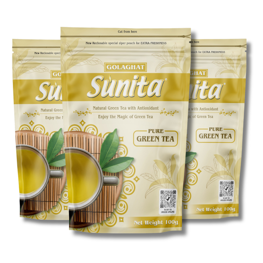 Sunita Green Tea 100g | Premium Green Tea | Made with purest Assam Tea | Pack of 3